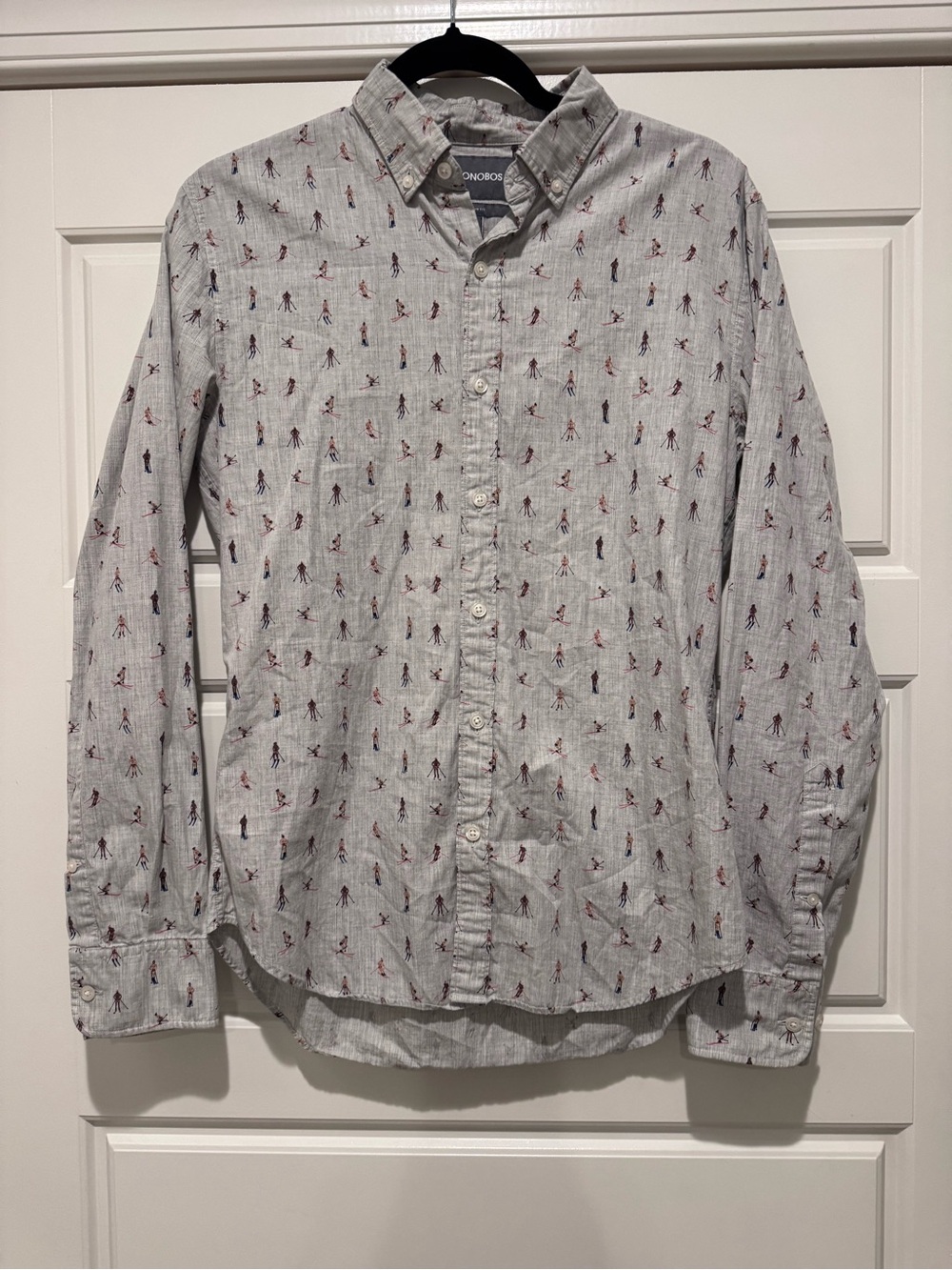 Bonobos Men's Slim Small Gray Skiers Button Down Shirt